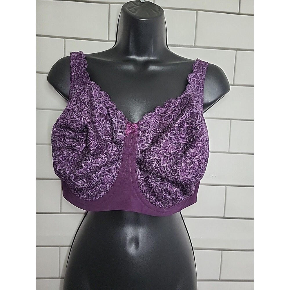 Elila 2211 Womens 36l Bra Lace Purple Underwire Alluring Sexy Support